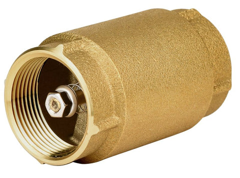 Water Source CV-125NL Check Valve, 1-1/4 in, 200 psi Pressure, Brass Body