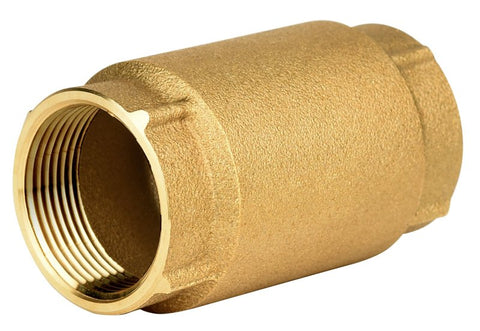 Water Source CV-125NL Check Valve, 1-1/4 in, 200 psi Pressure, Brass Body