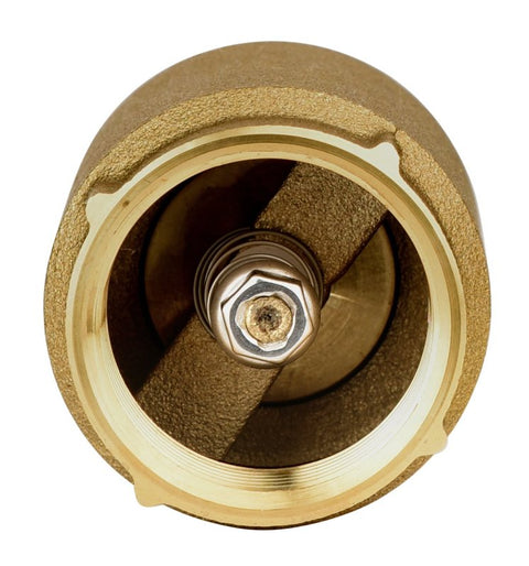 Water Source CV-125NL Check Valve, 1-1/4 in, 200 psi Pressure, Brass Body