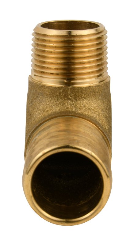 Water Source HE7501NL Heavy-Duty Hydrant Pipe Elbow, 3/4 x 1 in, MNPT x Barb, Brass