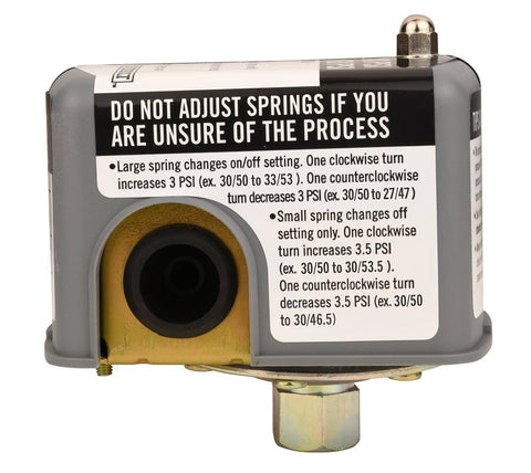 Water Source PS3050 Pressure Switch, 115/230 V, 30, 50 psi Working, For: Submersible Well or Jet Pumps