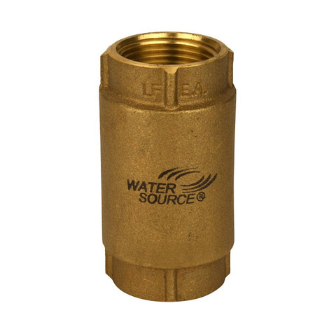 Water Source CCC-100NL Check Valve, 1 in, Brass Body