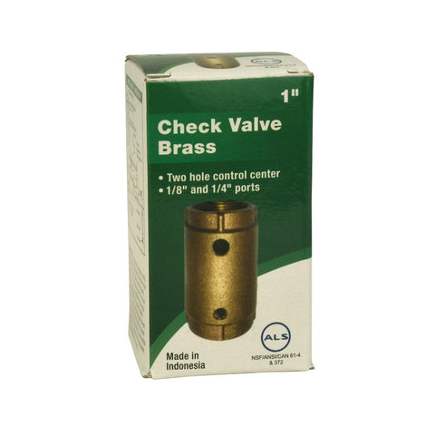 Water Source CCC-100NL Check Valve, 1 in, Brass Body