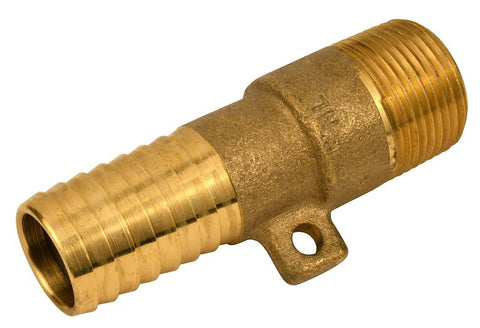 Water Source MAR100NL Pipe Adapter with Rope Loop, 1 in, MNPT x Barb, Brass