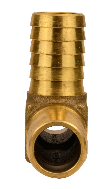 Water Source HT75NL Hydrant Pipe Tee, 3/4 in, Barb x MNPT, Brass