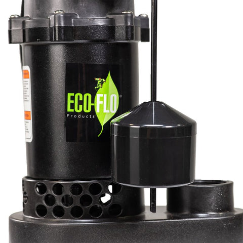 Eco-Flo SPP33V Sump Pump, 3.5 A, 115 V, 0.33 hp, 1-1/2 in Outlet, 3600 gph, Aluminum/Thermoplastic Housing Material