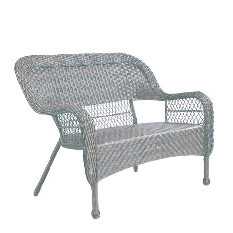 PATIO LOVESEAT STKG WICKER BRN