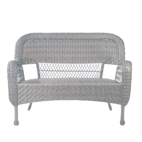 PATIO LOVESEAT STKG WICKER BRN