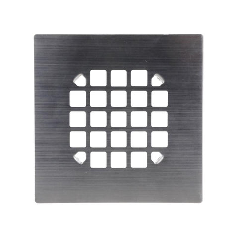 Danco 4-1/4 in. Brushed Nickel Square Stainless Steel Drain Cover
