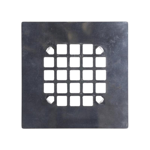 Danco 4-1/4 in. Brushed Nickel Square Stainless Steel Drain Cover