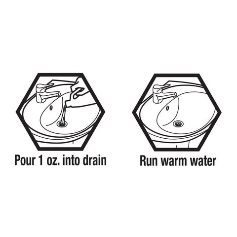 Zep Drain Defense Liquid Build-Up Remover 64 oz, Pack of 4