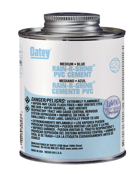 Oatey Rain-R-Shine Blue PVC Cement 16 oz.