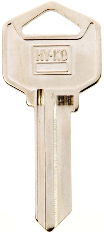 Hy-Ko 11010EZ1 Key Blank, Brass, Nickel, For: LSDA Cabinet, House Locks and Padlocks, Pack of 10