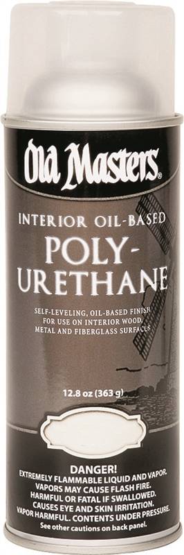 Old Masters 49410 Oil Based Interior Polyurethane, 13 oz Spray Can, 350 - 450 sq-ft/gal, Clear