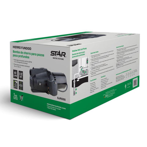 Star Water Systems 1/2 HP 660 gph Cast Iron Shallow Jet Well Pump