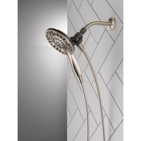 Delta Satin Nickel Stainless Steel 4 settings Showerhead Combo 1.75 gpm