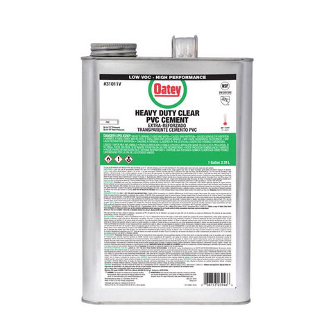 Oatey Clear Cement For PVC 1 gal