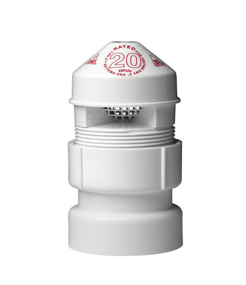 Oatey Sure Vent 1-1/2" X 2" in. Dia. x 1/2 in. Dia. PVC Air Admittance Valve
