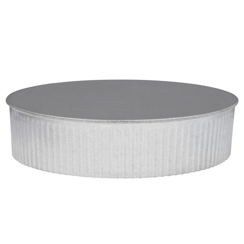 Imperial 7 in. D Galvanized Steel Crimped Pipe End Cap