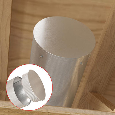 Imperial 8 in. D Galvanized Steel Crimped Pipe End Cap
