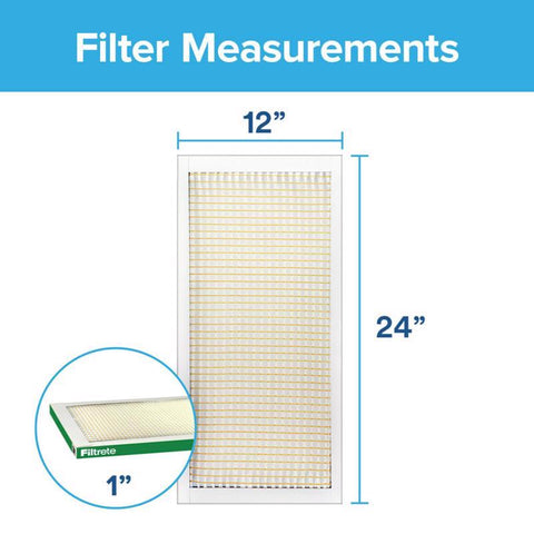 Filtrete 3M 12 in. W X 24 in. H X 1 in. D Polypropylene 700 MPR Pleated Air Filter 1 pk, Pack of 4