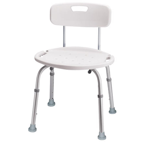Carex Health Brands White Bath/Shower Seat Aluminum 20.5 in. H X 20 in. L