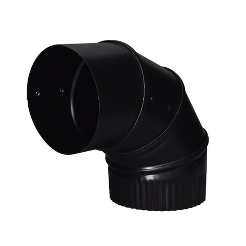 Imperial 4 in. D X 4 in. D Adjustable 90 deg Galvanized Steel Stove Pipe Elbow, Pack of 4