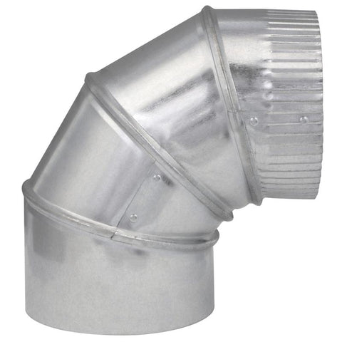 Imperial 5 in. D X 5 in. D Adjustable 90 deg Galvanized Steel Furnace Pipe Elbow, Pack of 8