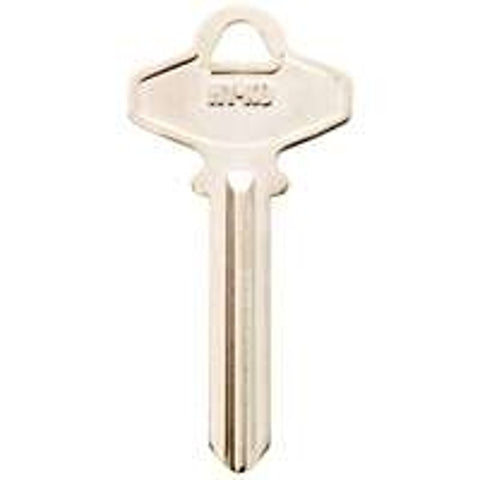 Hy-Ko 11010SC6 Key Blank, Brass, Nickel, For: Schlage Cabinet, House Locks and Padlocks, Pack of 10