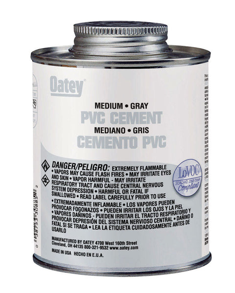 Oatey Gray PVC Cement 8 oz.