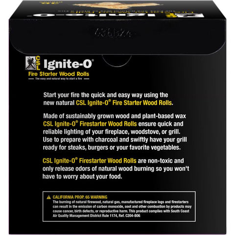 Ignite-O CSL Wood Fire Starter 8 min 36 pc, Pack of 12