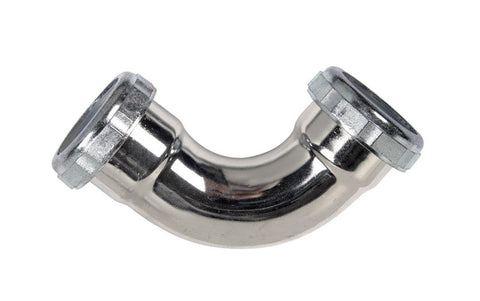 Ace 1-1/4 in. Dia. x 1-1/4 in. Dia. Slip To Slip 90 deg. Chrome Plated Brass Coupling