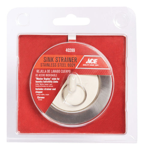 Ace 2 - 2-1/2 in. Dia. Sink Strainer Polished Chrome