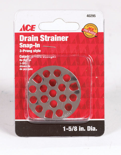 Ace 1-5/8 in. Dia. Snap In Grate Stainless Steel