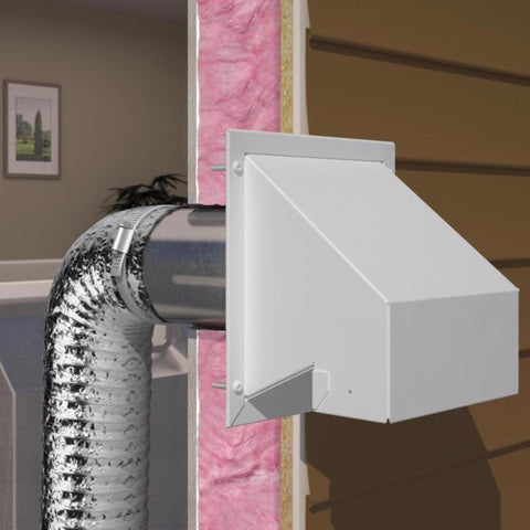 Imperial 6 in. D White Galvanized Steel Wall Exhaust Hood