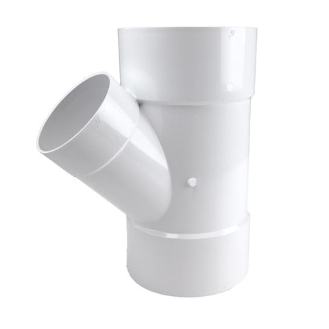 NDS Schedule 35 6 in. Hub each X 6 in. D Hub PVC Reducing Wye 1 pk