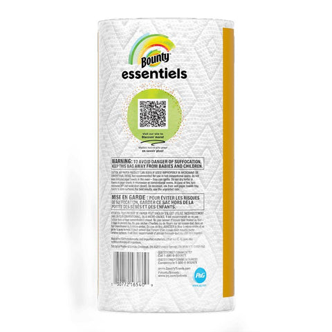 Bounty Essentials Select-A-Size Series 80810311 Paper Towel, 11 in L, 5.9 in W, 2-Ply, Pack of 24