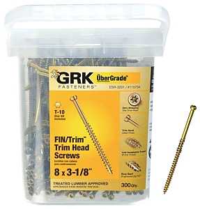 ⓢⓞ GRK Fasteners FIN/Trim 115734 Finishing Screw, #8 Thread, 3-1/8 in