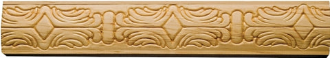 Waddell MLD361 Emboss Moulding, 96 in L, 2 in W, Pine Wood, Pack of 10