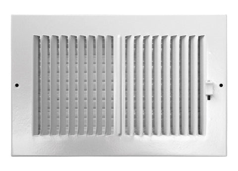 Tru Aire 10 in. W x 6 in. H White Steel Return Air Grille