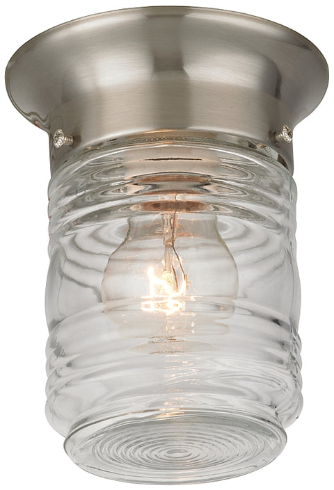 Boston Harbor HV-66919-BN Porch Light, 120 V, 60 W, A19 or CFL Lamp, Steel Fixture, Brushed Nickel