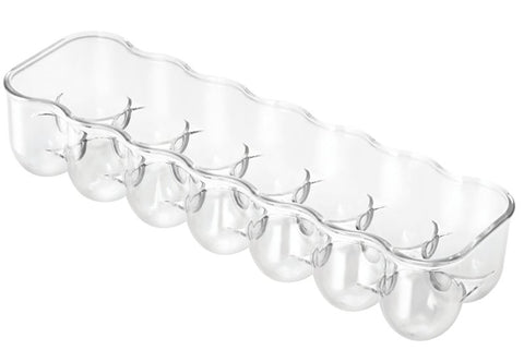 iDESIGN 70730 Fridge Egg Holder, 14 Eggs Capacity, Plastic, Clear, Pack of 6