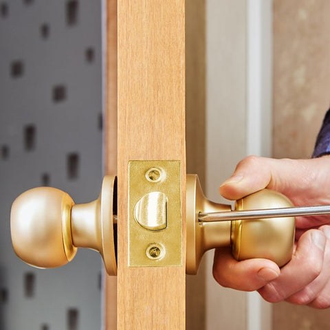 Defender Security E 2281 Passage Knob, Knob Handle, Steel, Brass