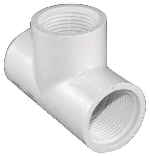 Charlotte Pipe 1/2 in. Dia. x 1/2 in. Dia. x 1/2 in. Dia. Schedule 40 FPT To FPT To FPT PVC Thre