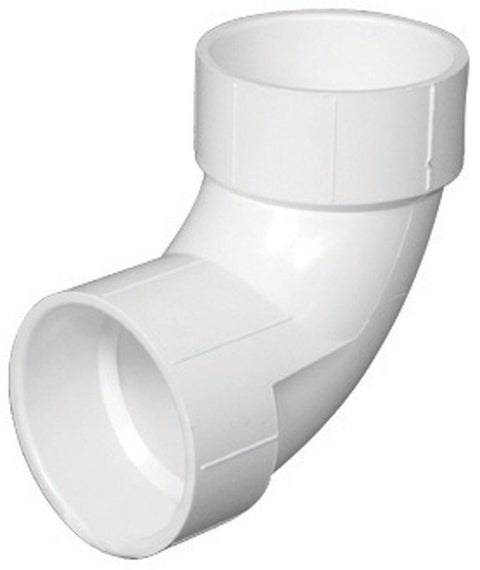 Charlotte Pipe 6 in. Dia. x 6 in. Dia. Hub To Hub 90 deg. Schedule 40 PVC Elbow