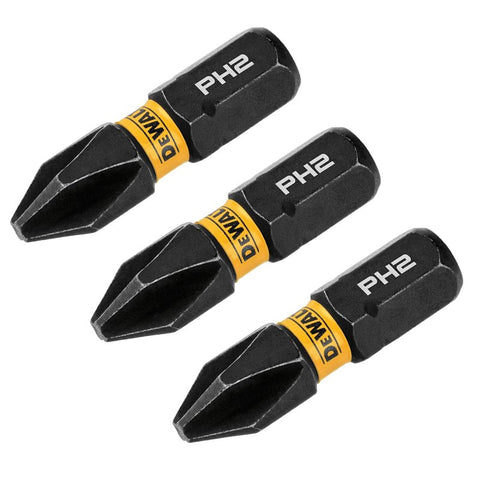 DEWALT FlexTorq DWAF1PH2IR3 Impact Screwdriver Bit, #2 Drive, Phillips Drive, 1/4 in Shank, Hex Shank, 1 in L, Steel