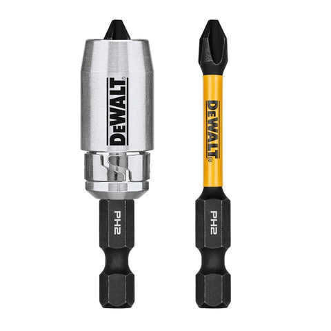 DEWALT FLEXTORQ, IMPACT READY DWA2PH2IR2S Power Screwdriver Bit, #2 Drive, Phillips Drive, 1/4 in Shank, Hex Shank, HSS