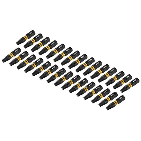 DEWALT FlexTorq DWAF1TX25IR30 Impact Screwdriver Bit, T25 Drive, Torx Drive, 1/4 in Shank, Hex Shank, 1 in L, Steel