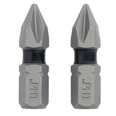 DEWALT TOUGHGRIP DWAF1PH1TG2 Screwdriver Bit, #1 Drive, Phillips Drive, 1/4 in Shank, Hex Shank, 1 in L, Steel