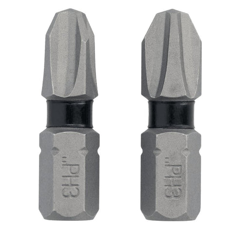 DEWALT TOUGHGRIP DWAF1PH3TG2 Screwdriver Bit, #3 Drive, Phillips Drive, 1/4 in Shank, Hex Shank, 1 in L, Steel